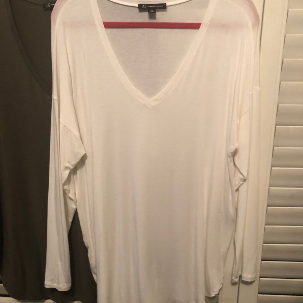 TWO long sleeve v-neck shirts